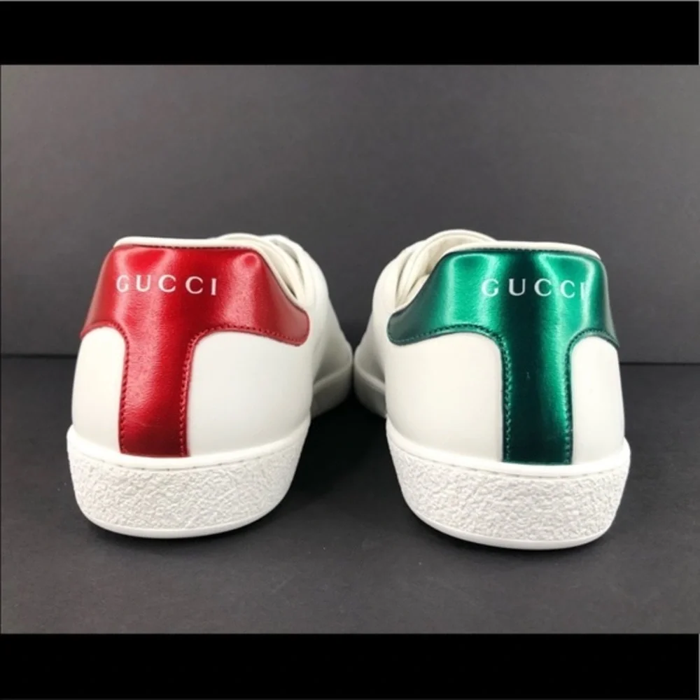 Gucci Ace Interlocking G Logo GG Leather Sneakers Size 35 - Picture 5 of 14
